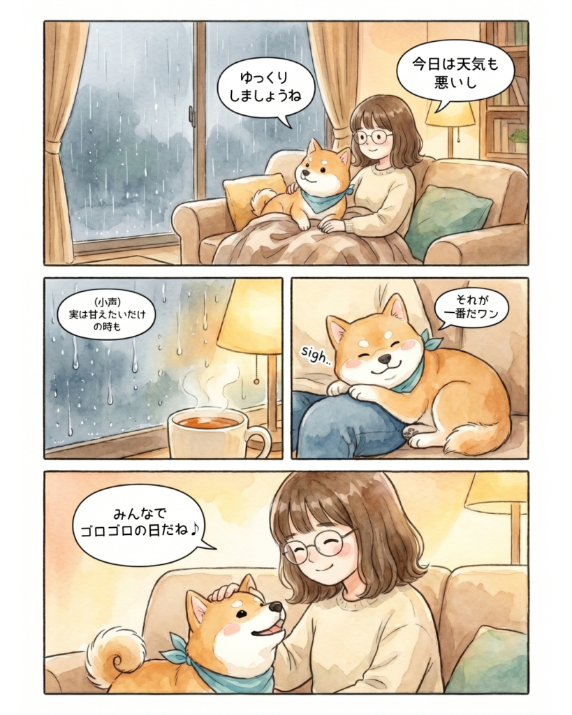 【犬の天気痛？】台風前に愛犬の様子が違う…寝る・食欲低下・ソワソワするときの対策漫画05