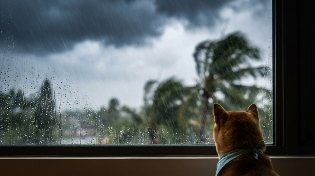 「犬も天気や気圧の変化を感じるのかな？」